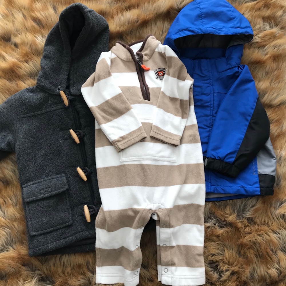 Baby boys lot (3) sleeper and two jackets